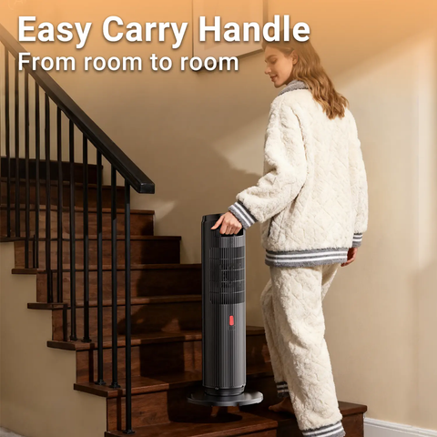 Dolaso 25" PTC Ceramic Tower Space Heater with Thermostat & Remote